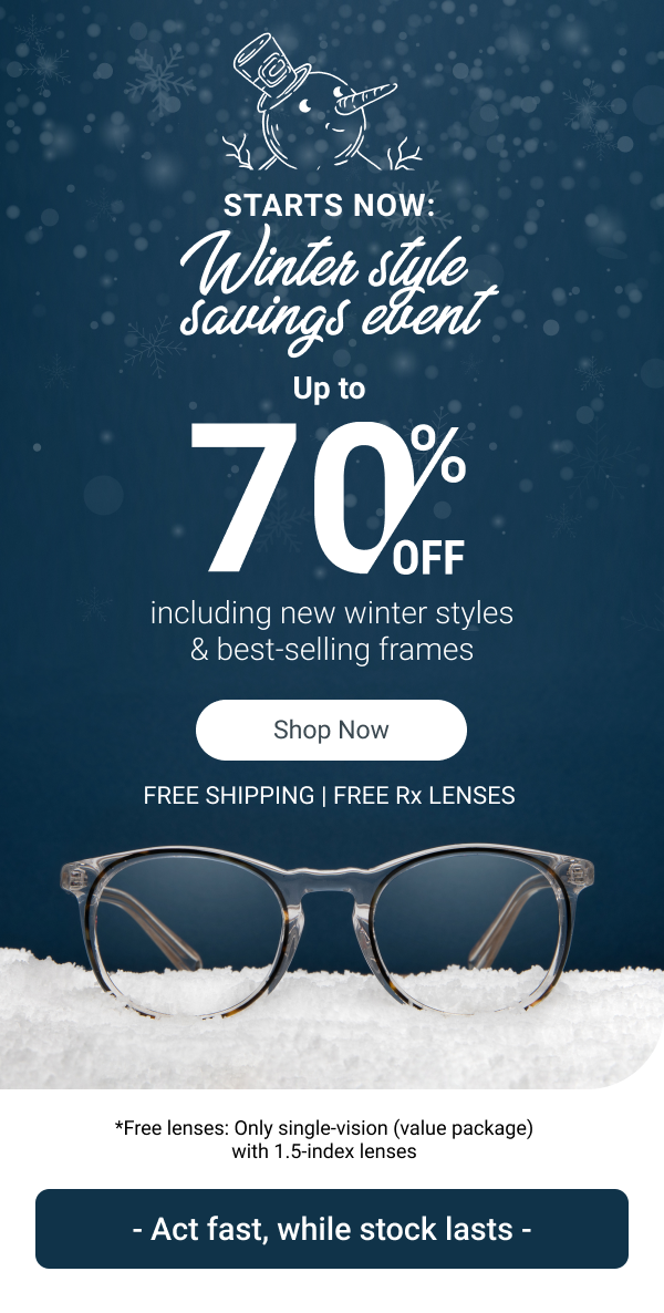 Up to 70% OFF glasses